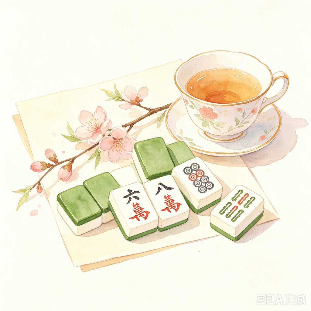 gradient pink mahjong tiles